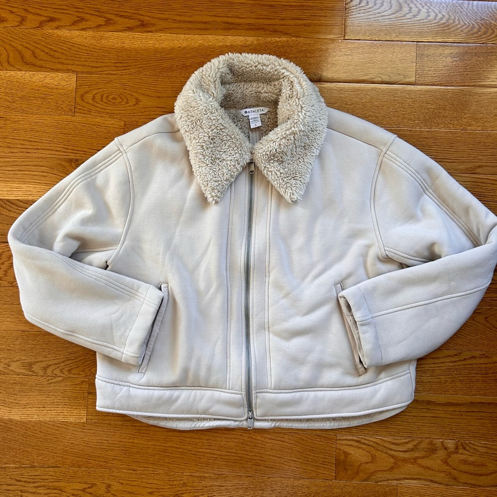 Athleta Off-White Teddy Jacket - Picture 7 of 14
